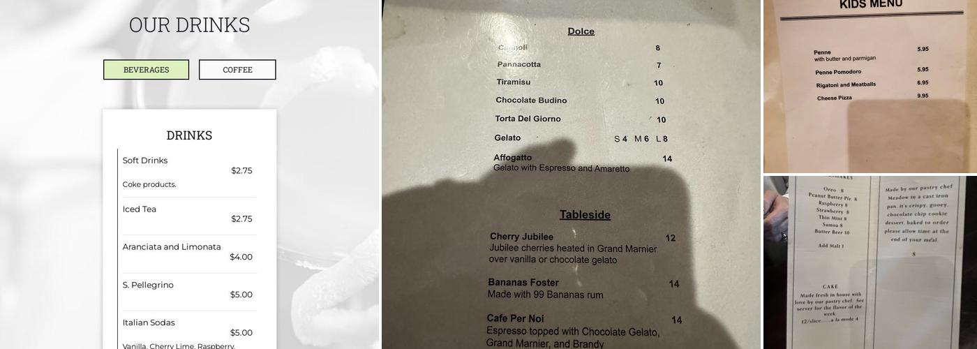 Per Noi Trattoria Menu