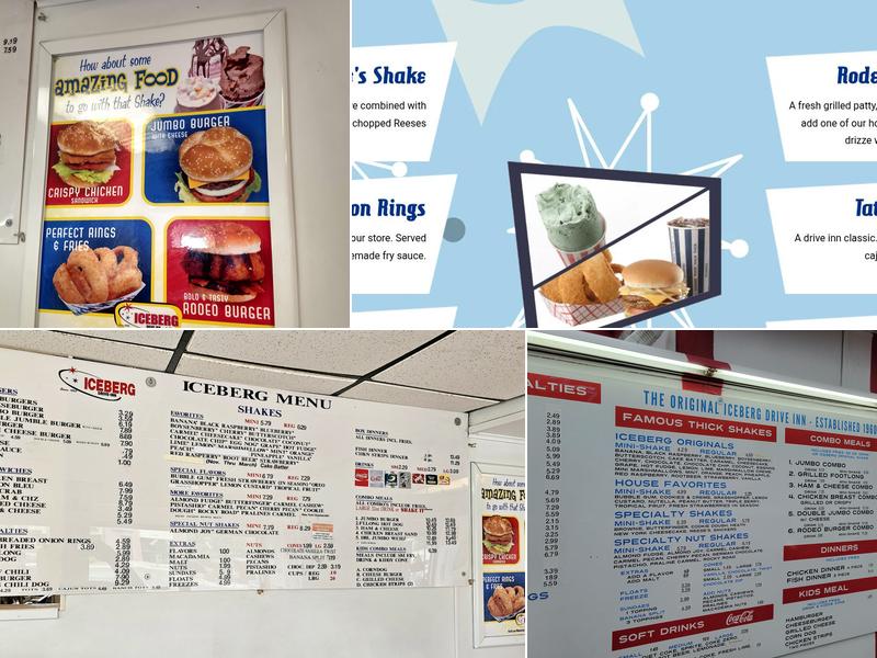 Iceberg Drive Inn 3900 South Menu