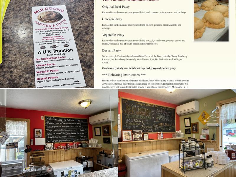 Muldoons Pasties & Gifts Menu