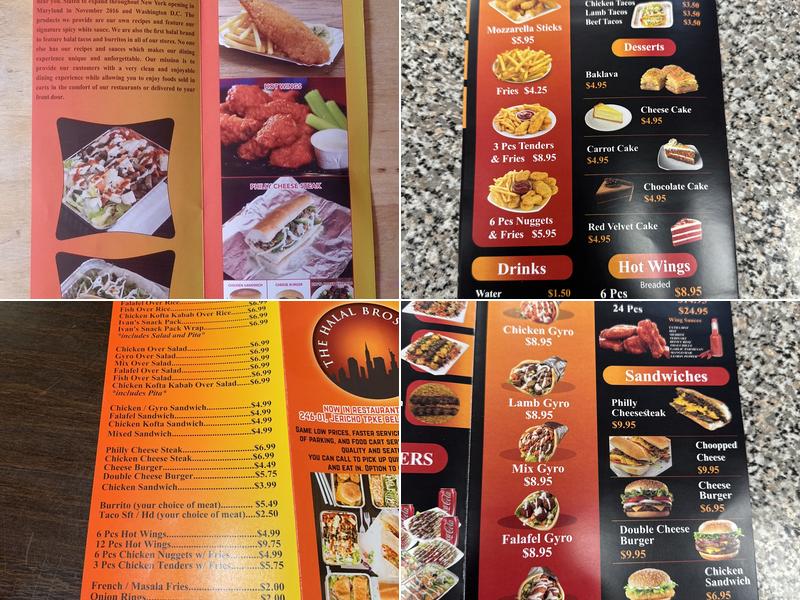 The Halal Bros Of NY Menu