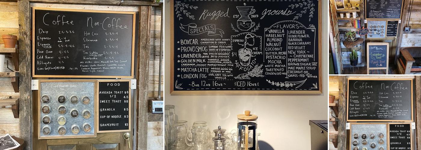 Rugged Grounds Menu