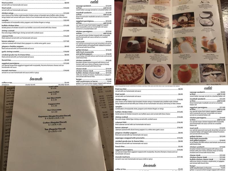 Sciortino's Harbor Lights Menu