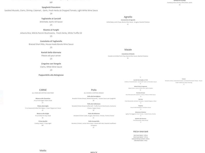 Zio Toto Restaurant and Bar Menu