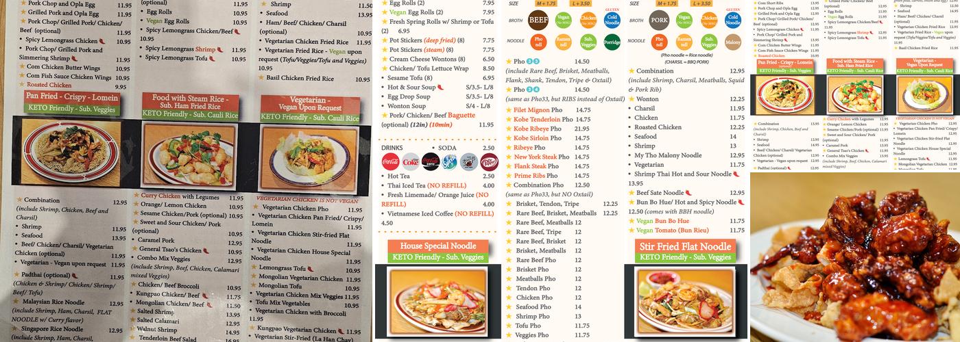 Phở 33 Menu