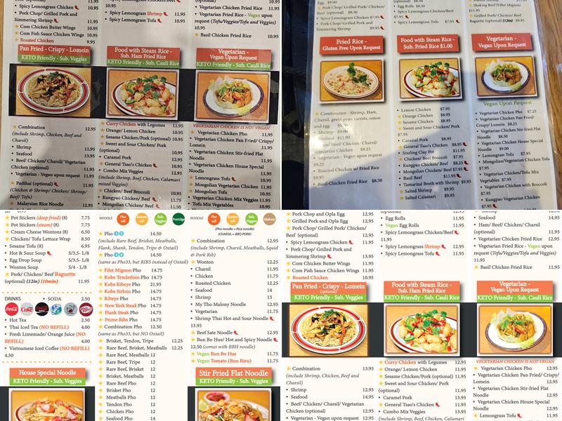 Phở 33 Menu
