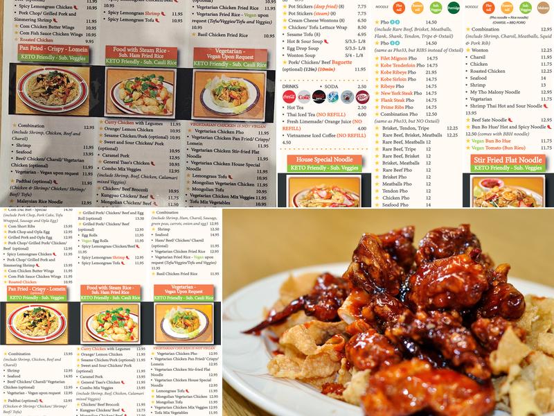 Phở 33 Menu