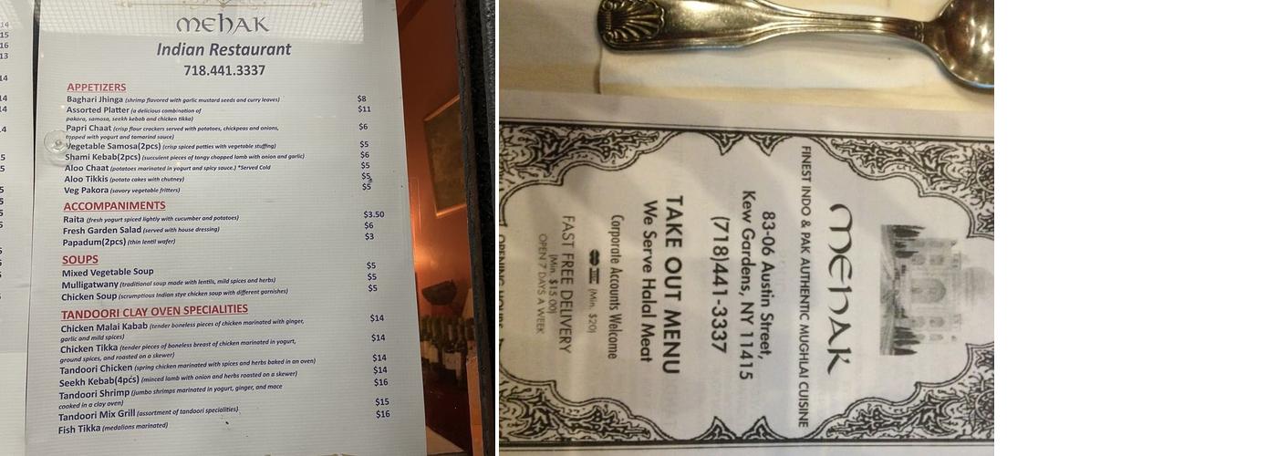 Mehak Menu