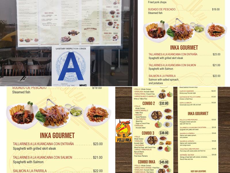 El Pollo Inka Peru Menu