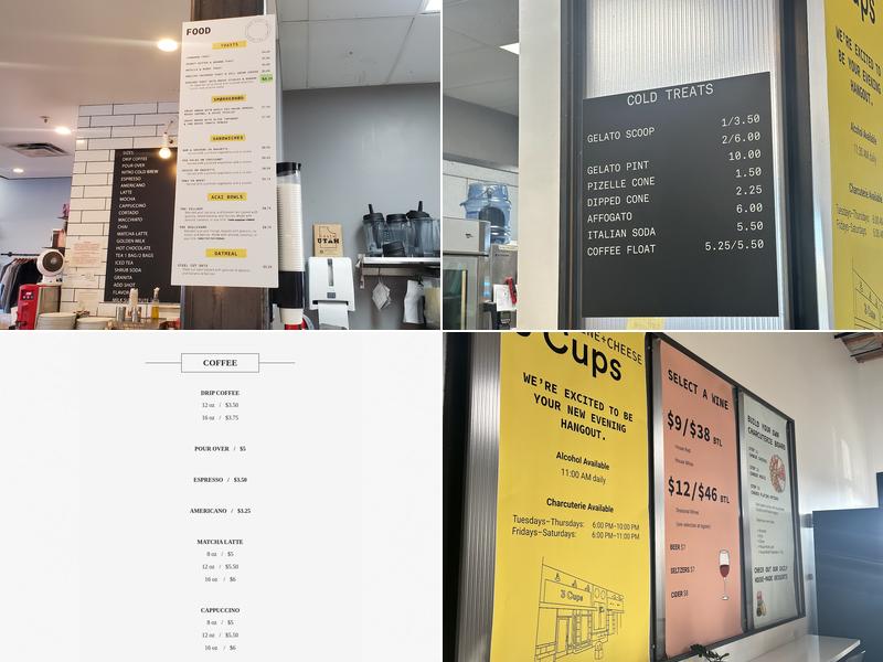 3 Cups Menu