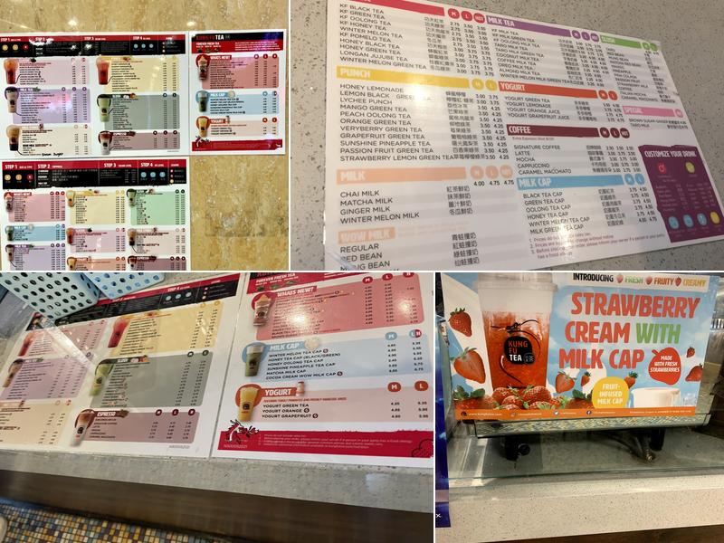 Kung Fu Tea Menu