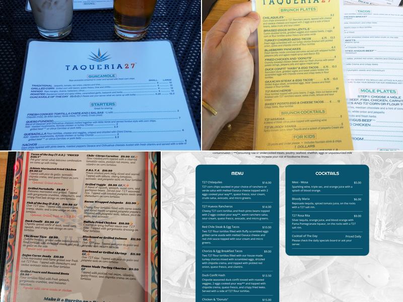 Taqueria 27 Holladay Menu