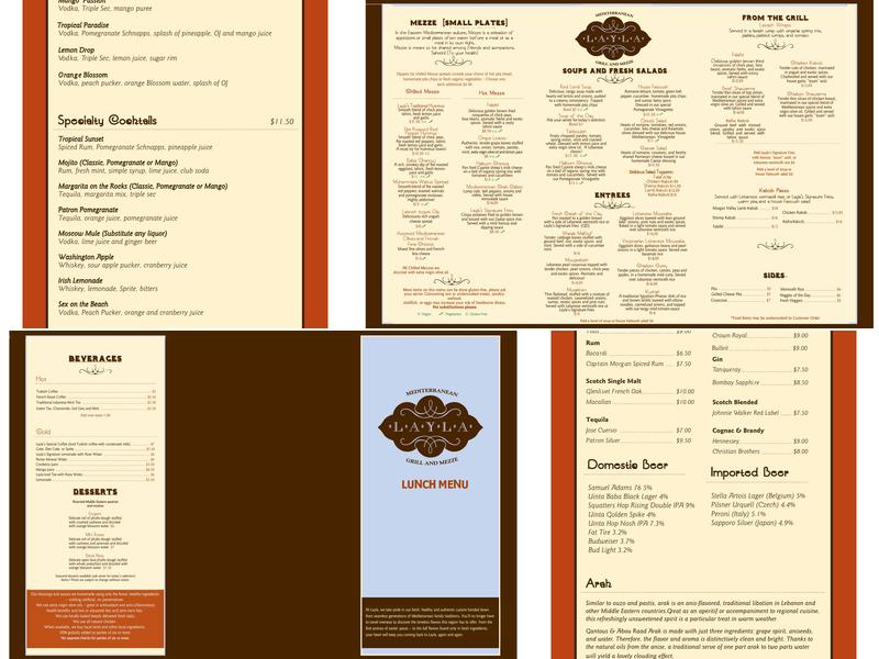 Layla Mediterranean Grill And Mezze Menu