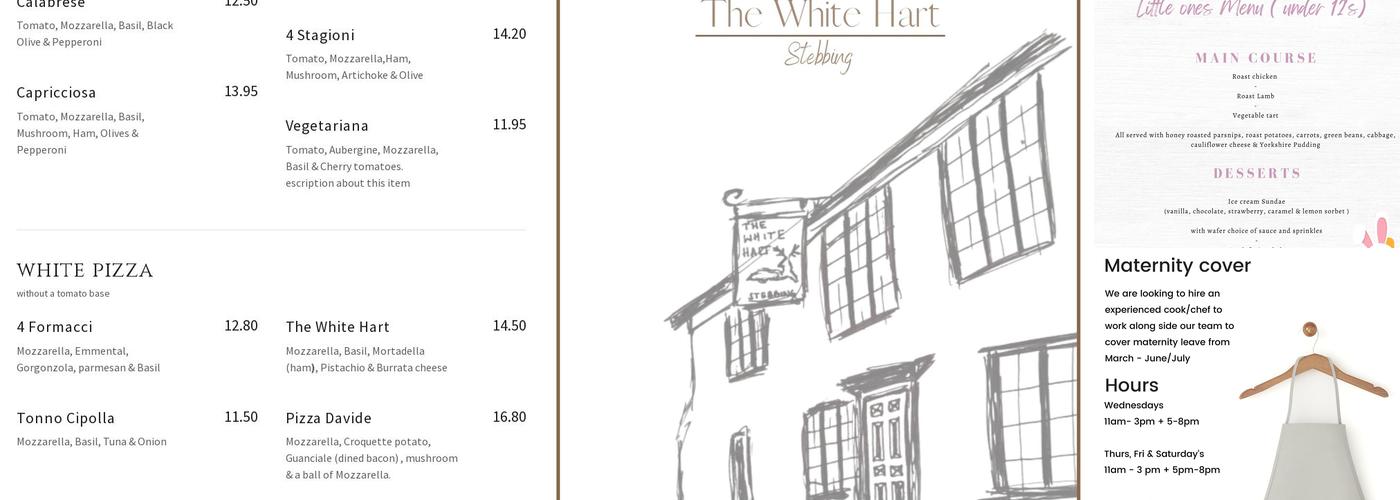 The White Hart Menu