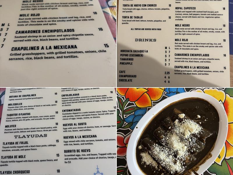 La Oaxaqueña Menu