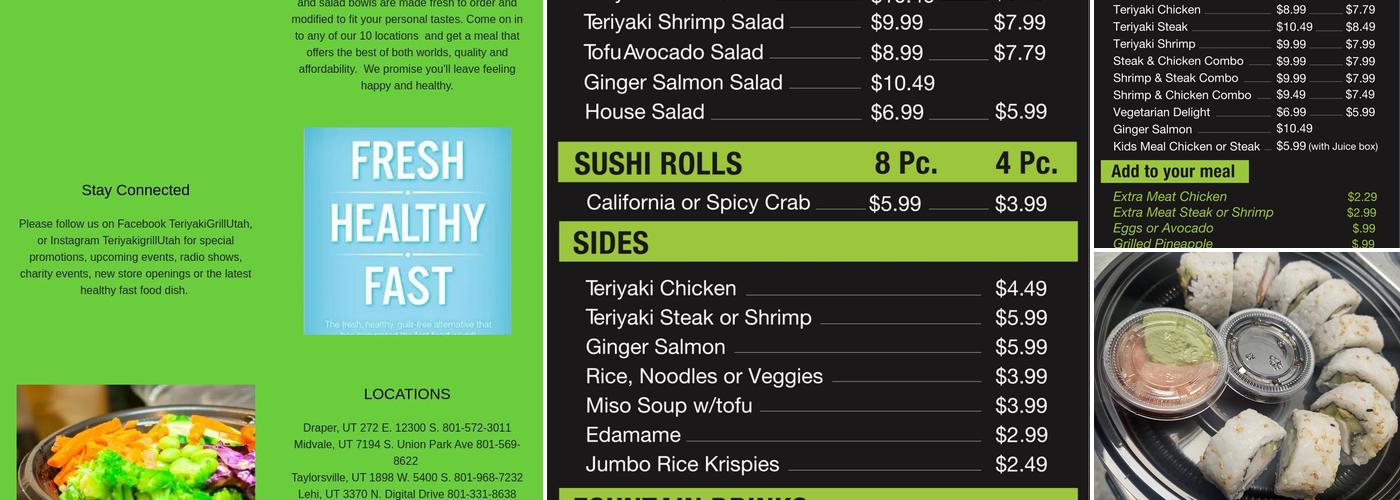 Teriyaki Grill Menu
