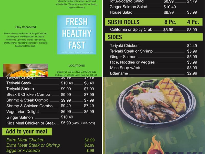 Teriyaki Grill Menu