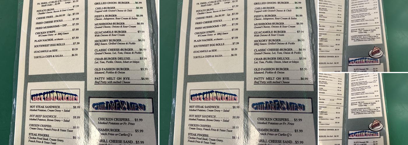 Kumback Lunch Menu