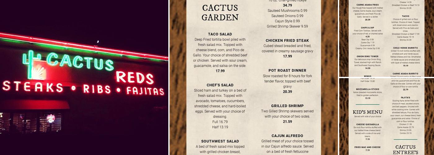 Cactus Reds Menu
