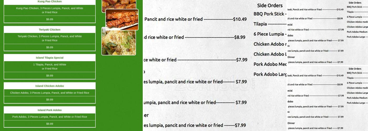 Island Cuisine, Inc. Menu