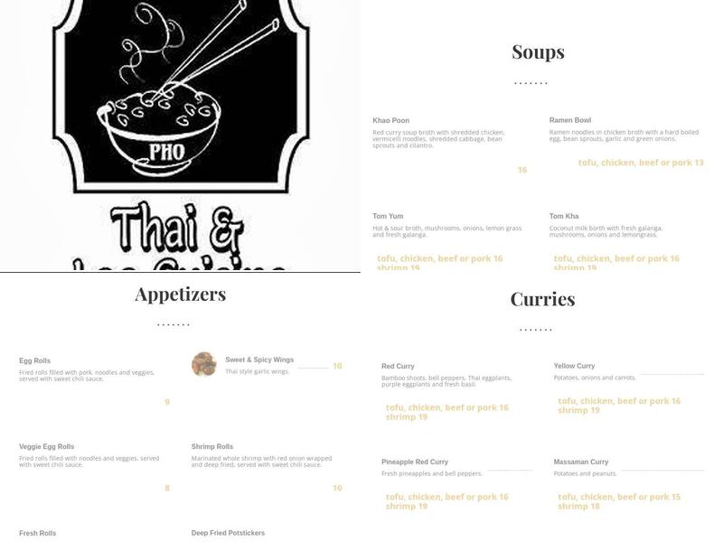 Sabaidee Menu