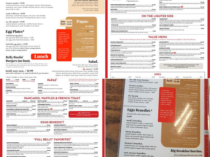 Weck's Menu