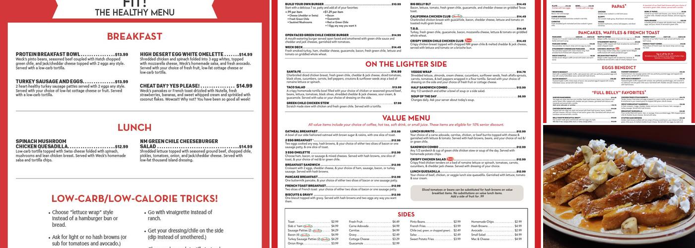 Weck's Menu