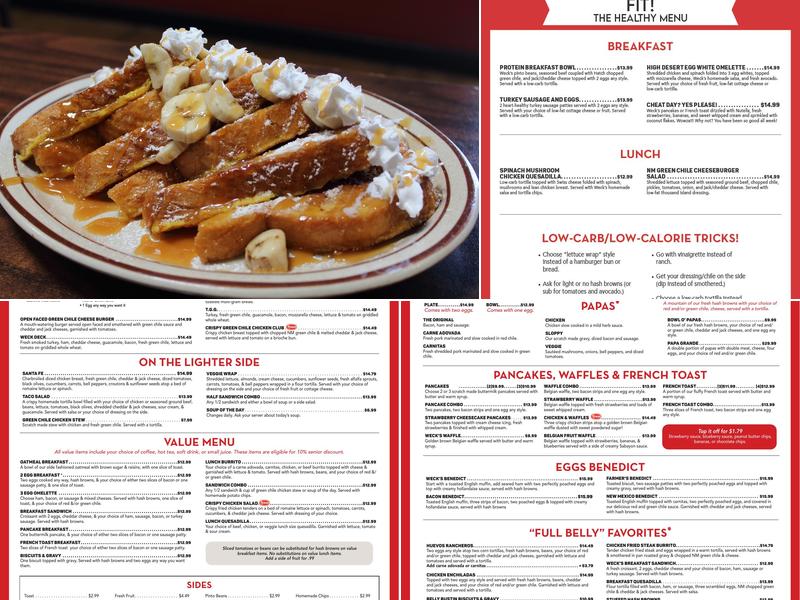 Weck's Menu