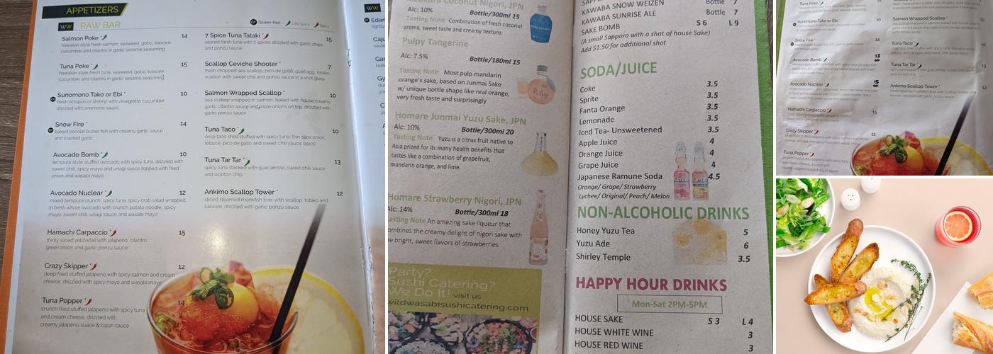 Wild Wasabi Menu