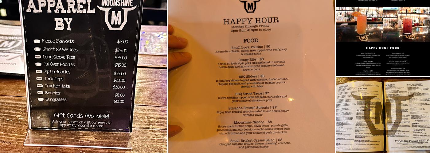 Moonshine BBQ Menu
