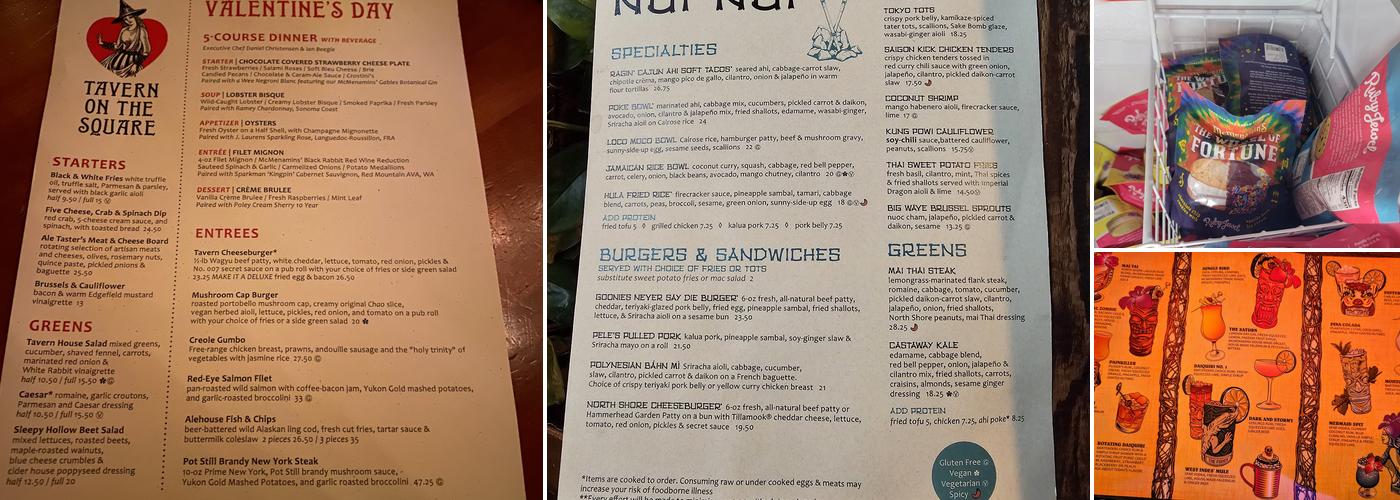 McMenamins Tavern on the Square Menu