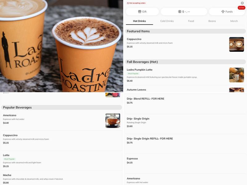 Caffe Ladro - Bothell Menu