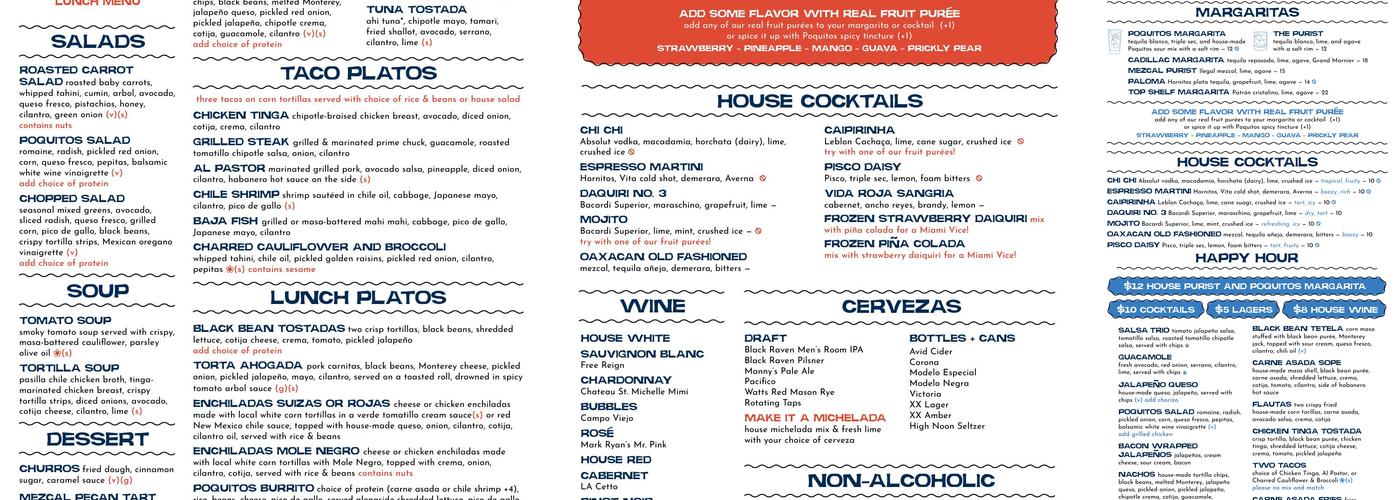 Poquitos Bothell Menu