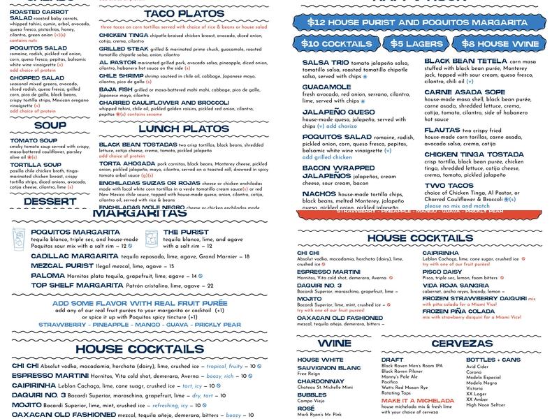 Poquitos Bothell Menu