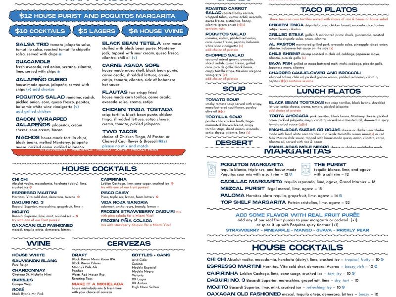 Poquitos Bothell Menu