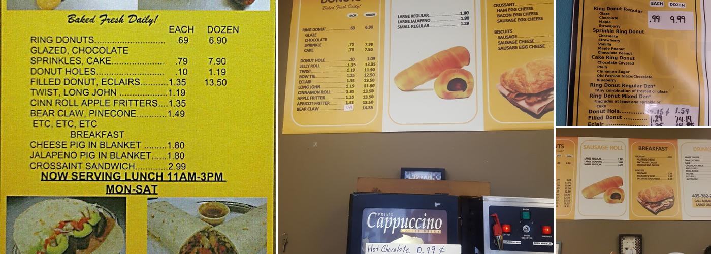 The Donut Place Menu