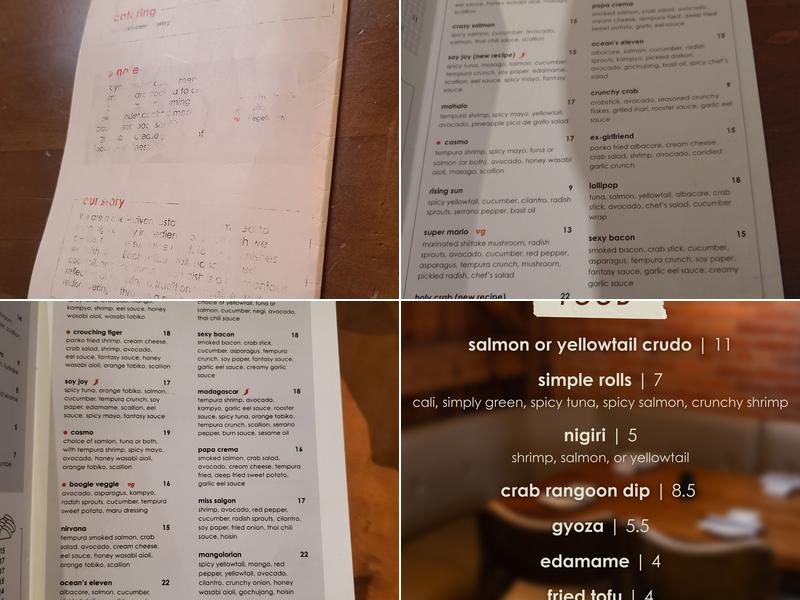 Maru Sushi & Grill Menu