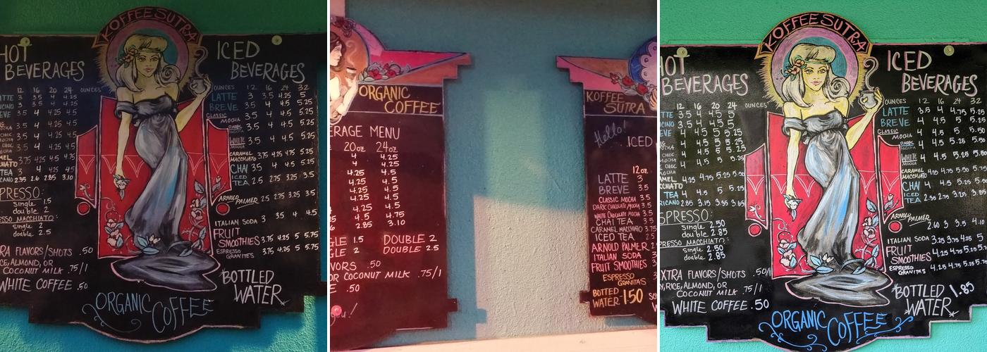 Tiger Mountain Coffee Menu