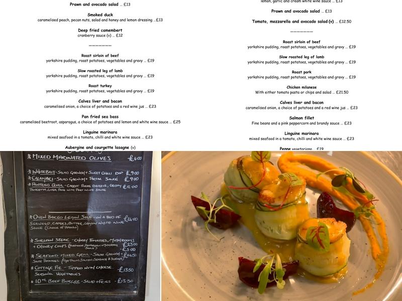 The Bakers Arms Menu