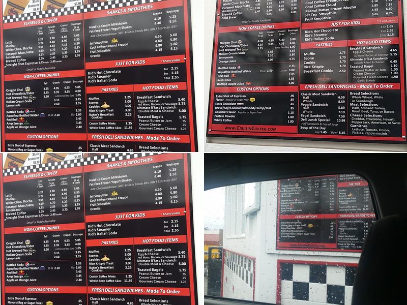 Cruisin Coffee LaVenture Menu