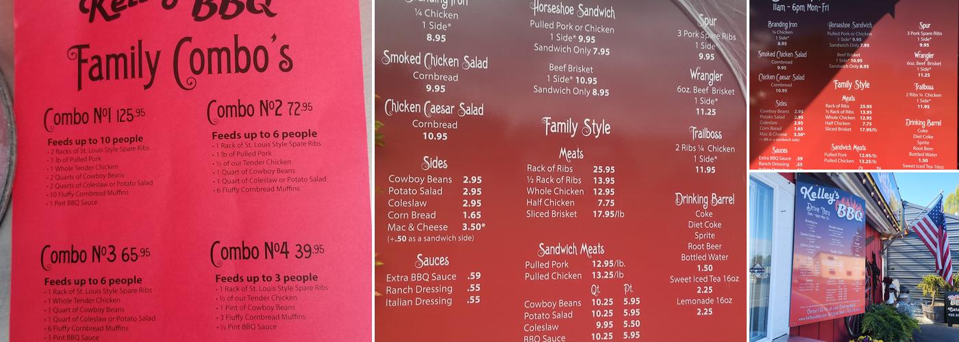 Kelley's Bbq & Catering Menu