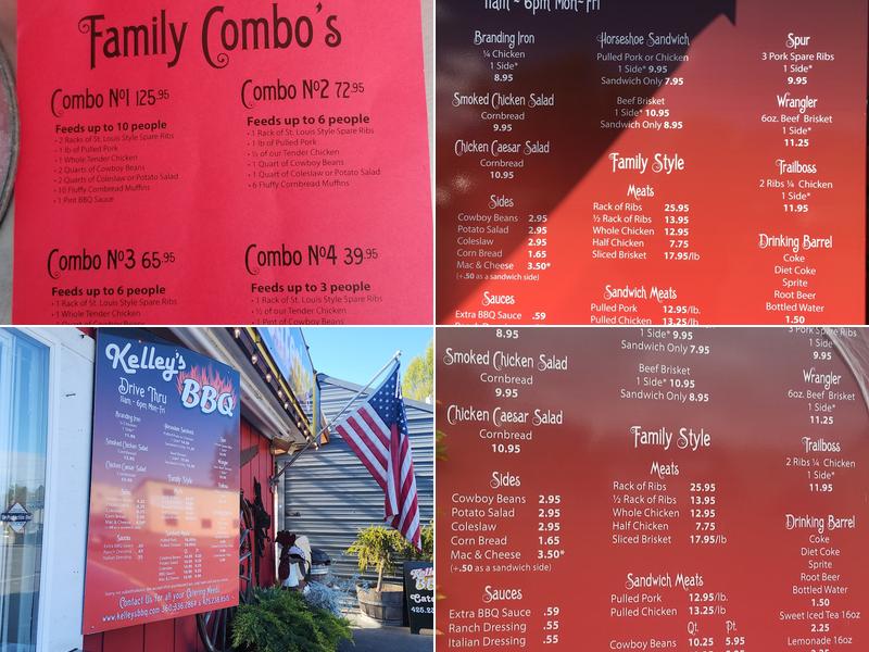 Kelley's Bbq & Catering Menu