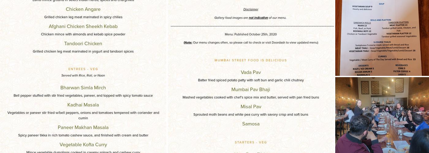 NIRMAL'S Menu