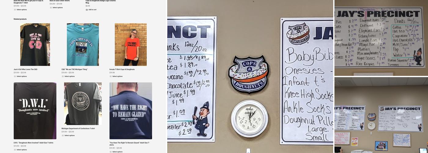 Cops & Doughnuts Jay's Precinct Menu