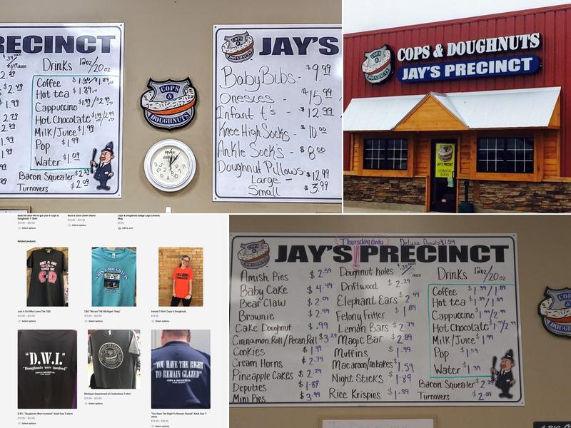 Cops & Doughnuts Jay's Precinct Menu