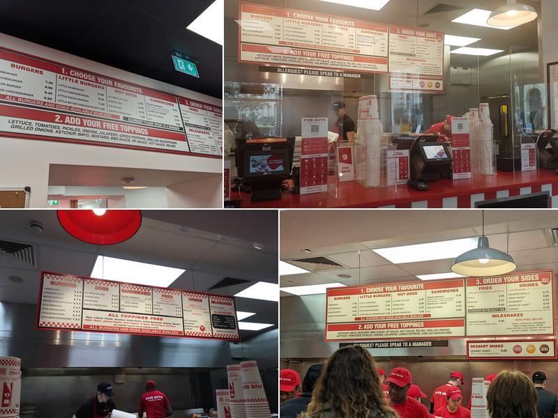 Five Guys Covent Garden Menu
