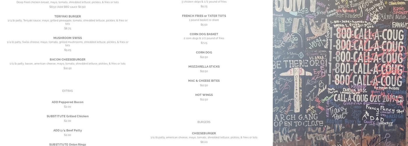 The Coug Menu