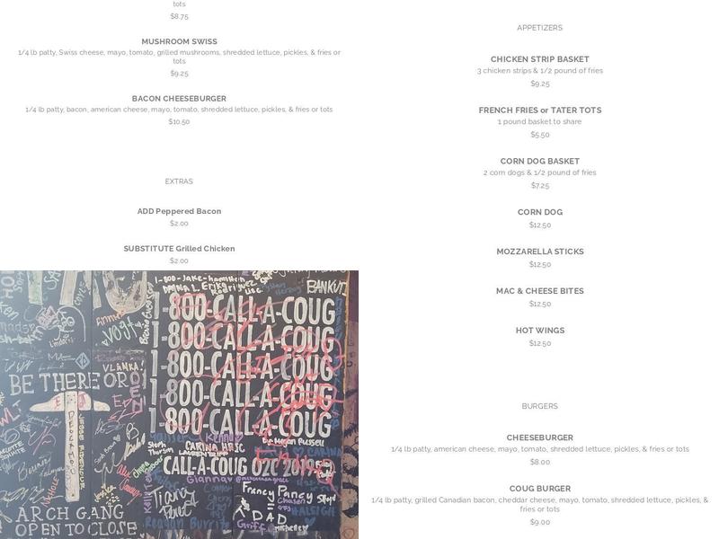 The Coug Menu