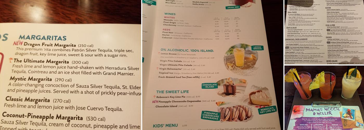 Bahama Breeze Menu