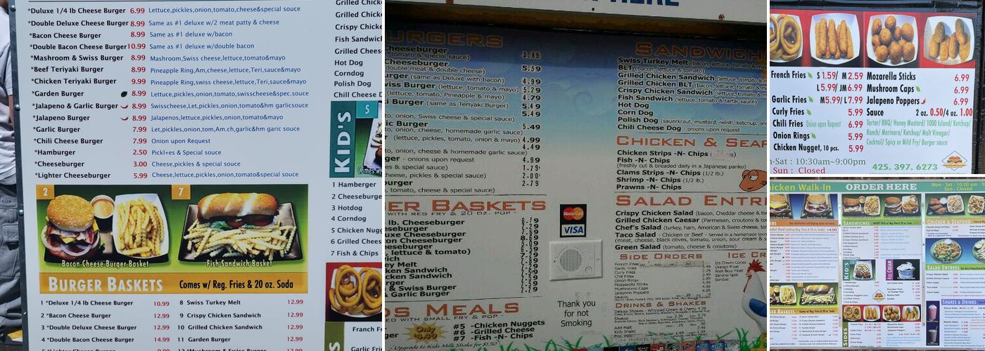 Chicken Drive-In Menu