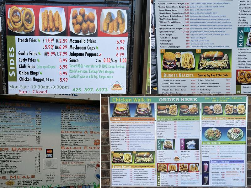 Chicken Drive-In Menu